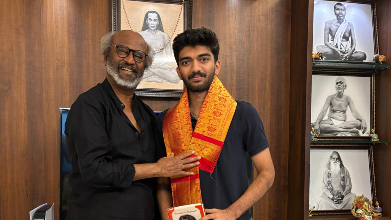 Rajinikanth, Sivakarthikeyan Meet Youngest World Chess Champion Gukesh