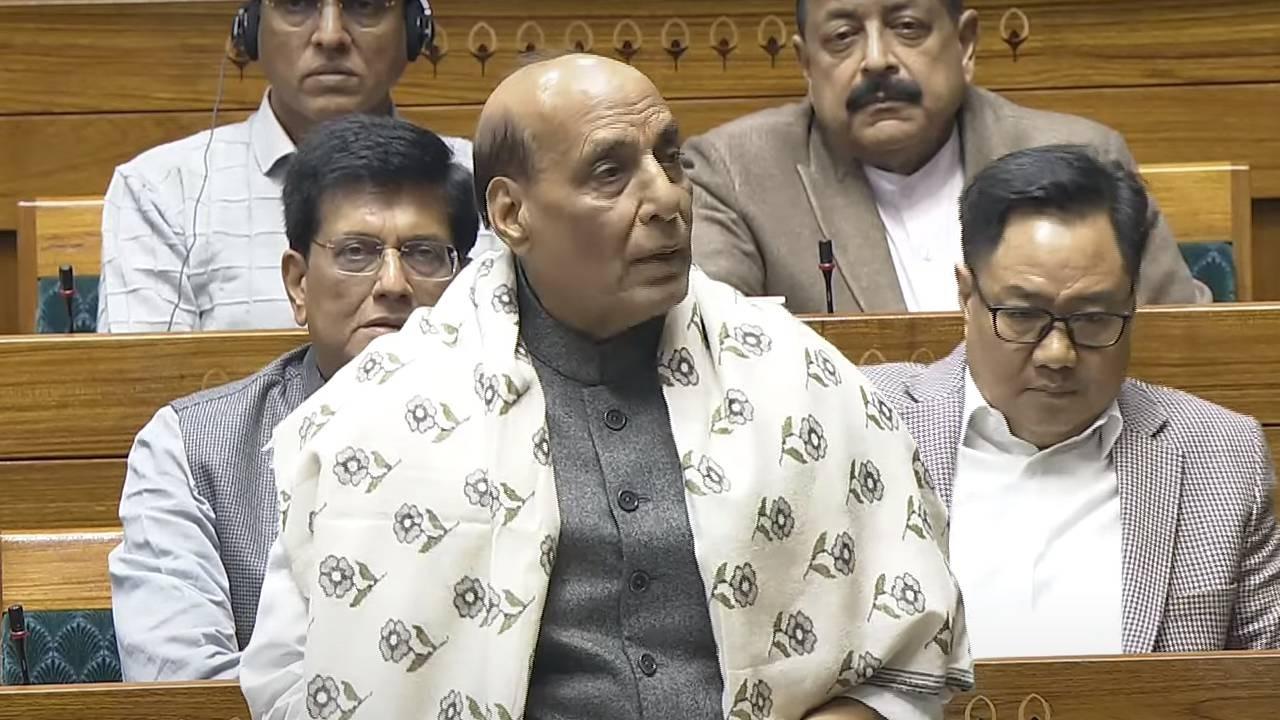 Rajnath Singh attacks Congress during debate on Constitution