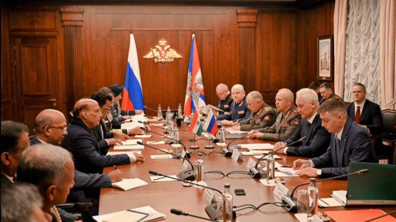 Raksha Mantri, Rajnath Singh & Russian defence minister, Andrey Belousov