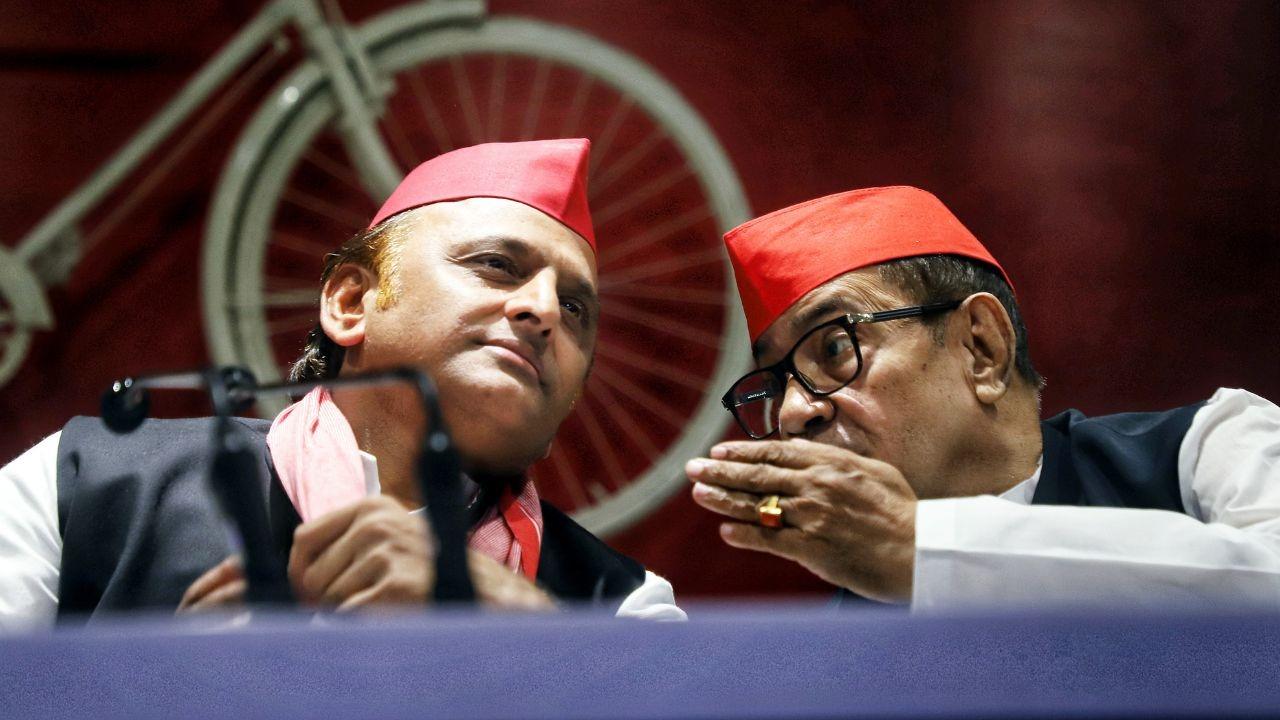 Ram Gopal Yadav With Akhilesh Yadav