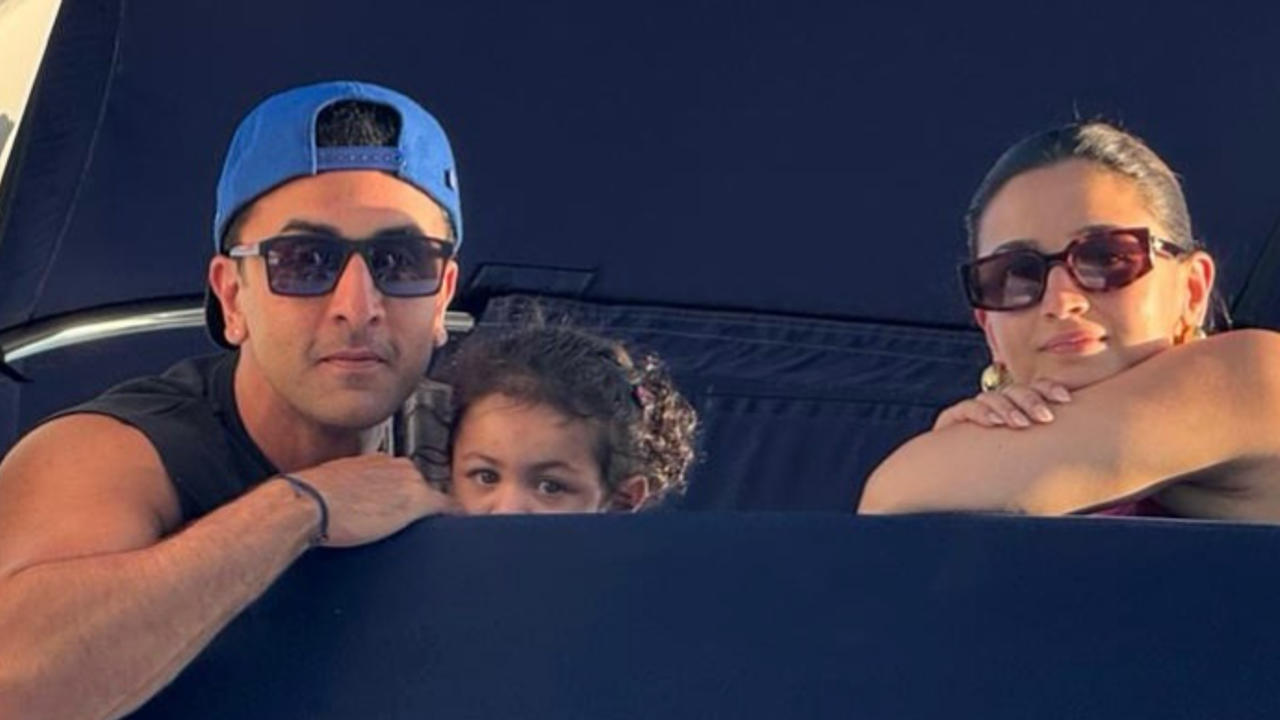 Ranbir Kapoor and Alia Bhatt with their daughter Raha