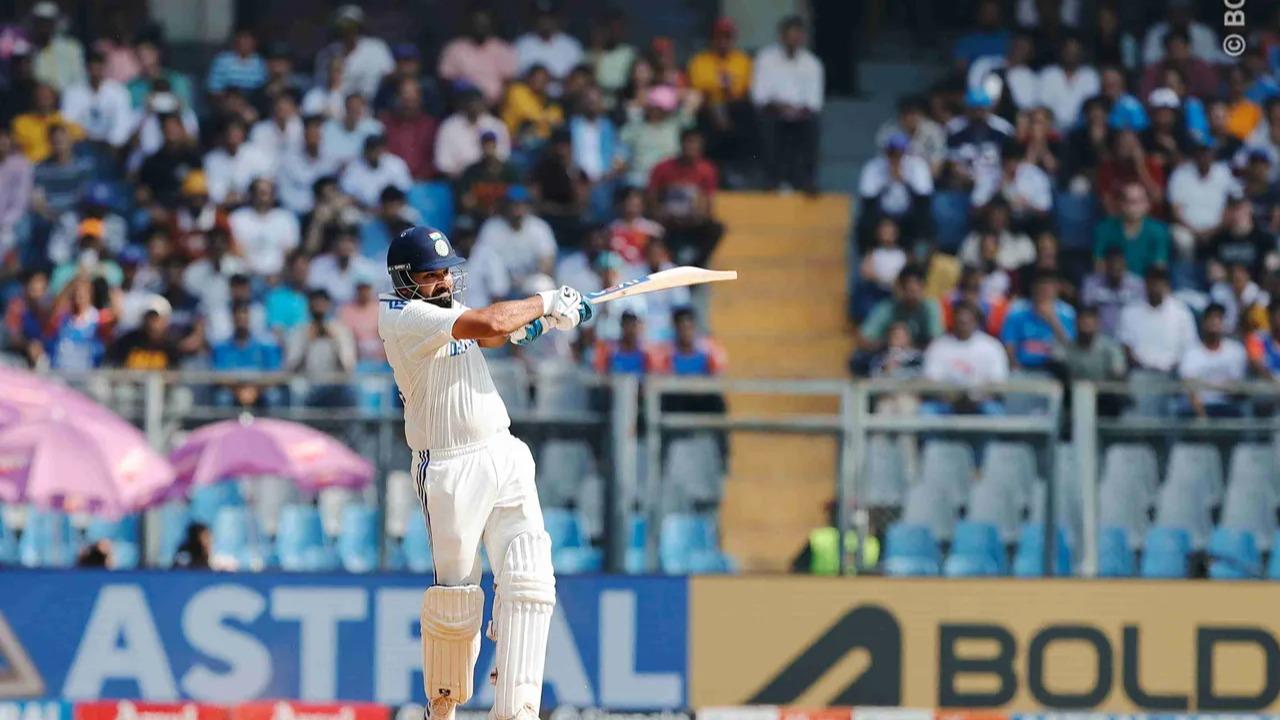 Ravindra jadeja 10 wickets rohit sharma flops again run chase record in mumbai