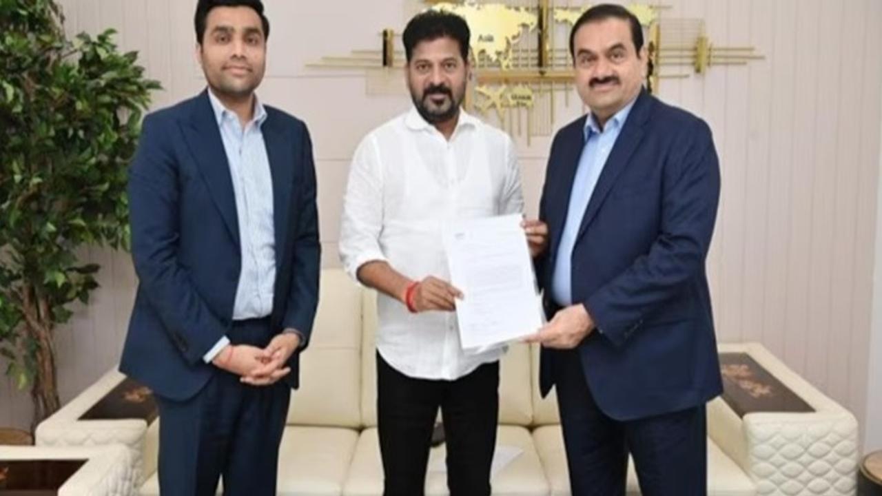 Revanth Reddy With Adani