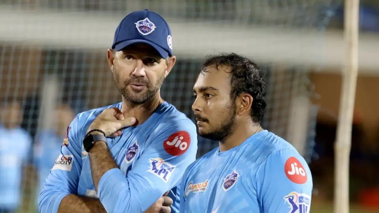 Ricky Ponting with Prithvi Shaw