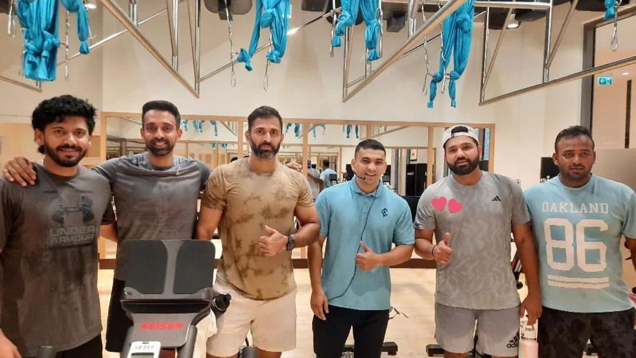 Rohit Sharma hits the gym