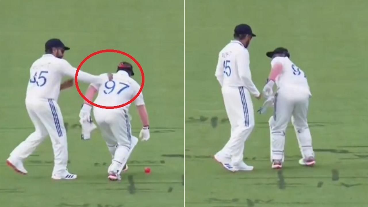 Rohit Sharma punches Sarfaraz Khan