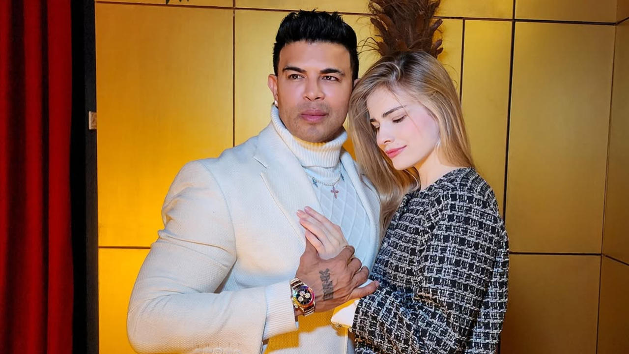 Sahil Khan with his wife Milena Alexandra.