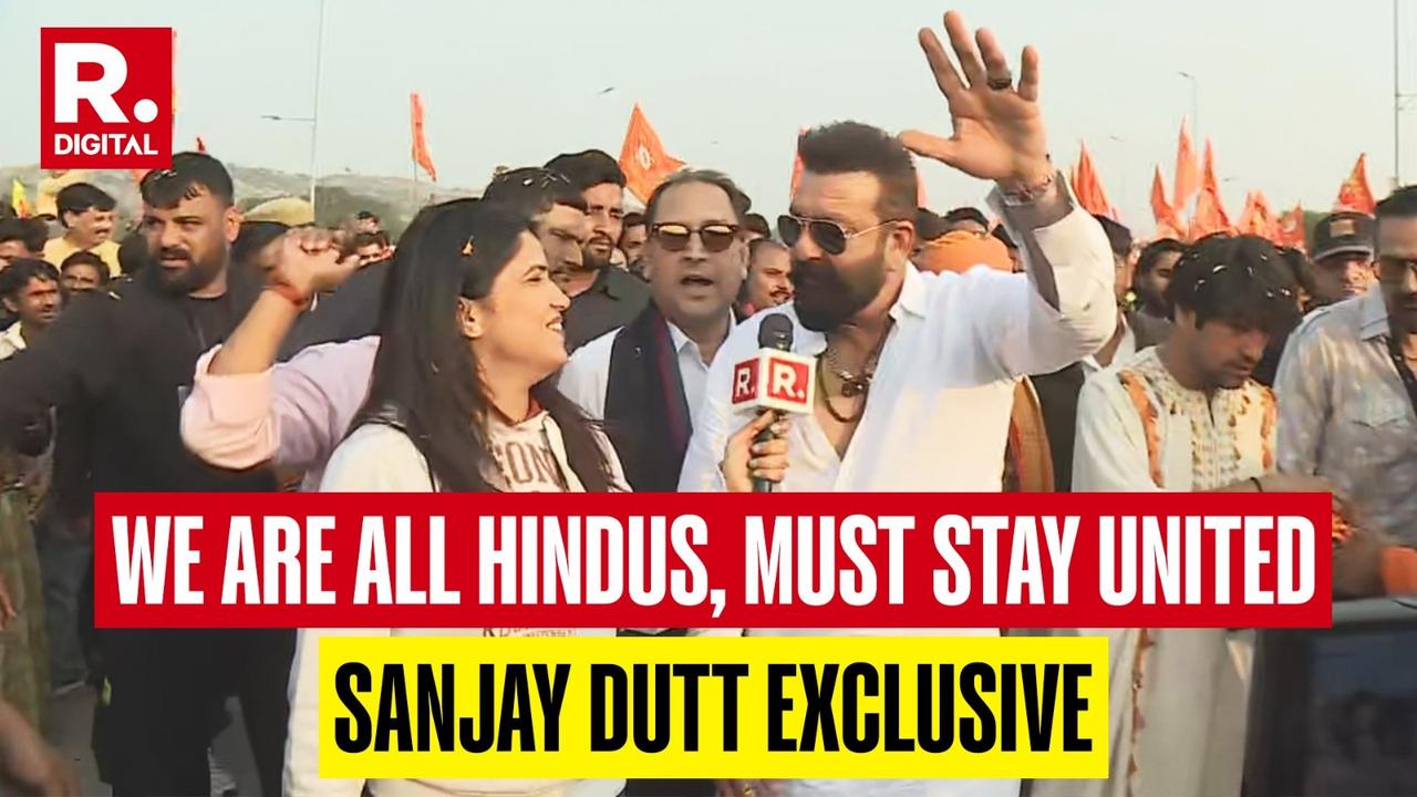 Sanjay Dutt in Hindu Unity Padyatra