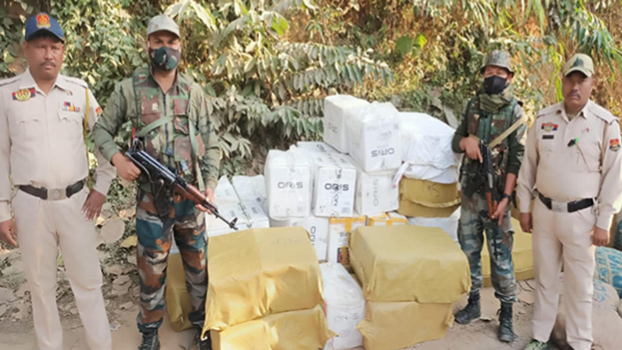 Security forces, custom department seize smuggled foreign Cigarettes worth 2.6 cr in Tripura