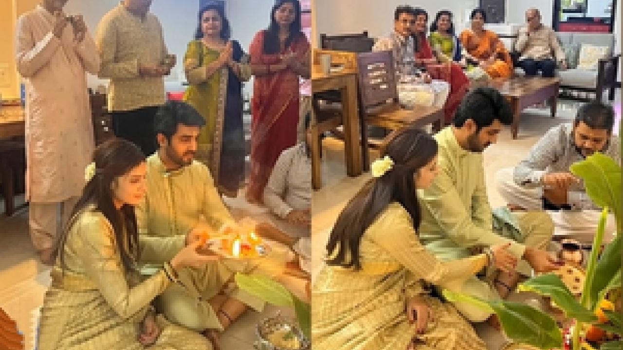 Shrenu Parikh and Akshay Mhatre did Grihapravesh, shared pictures on social media