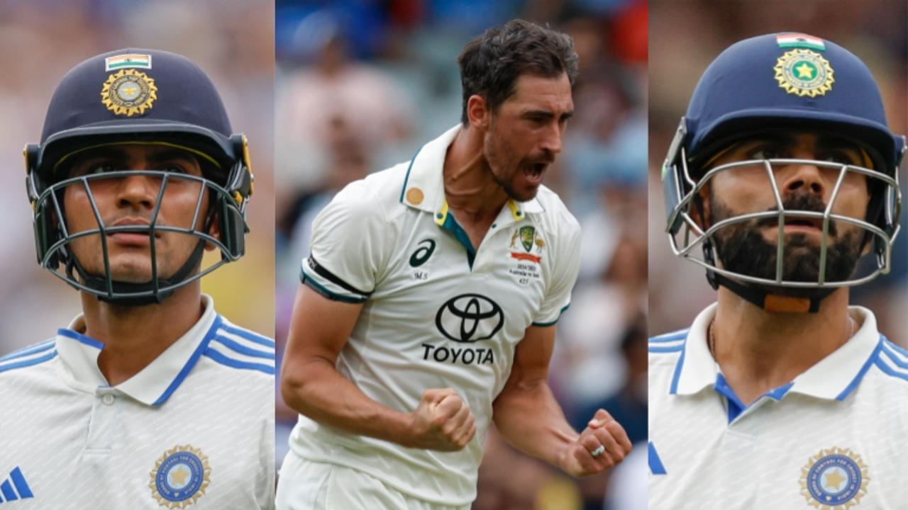 Shubman Gill, Mitchell Starc and Virat Kohli during IND vs AUS 2nd Test