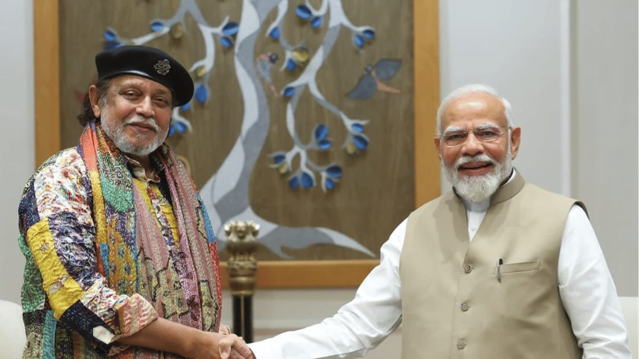 Mithun Chakraborty with PM Modi