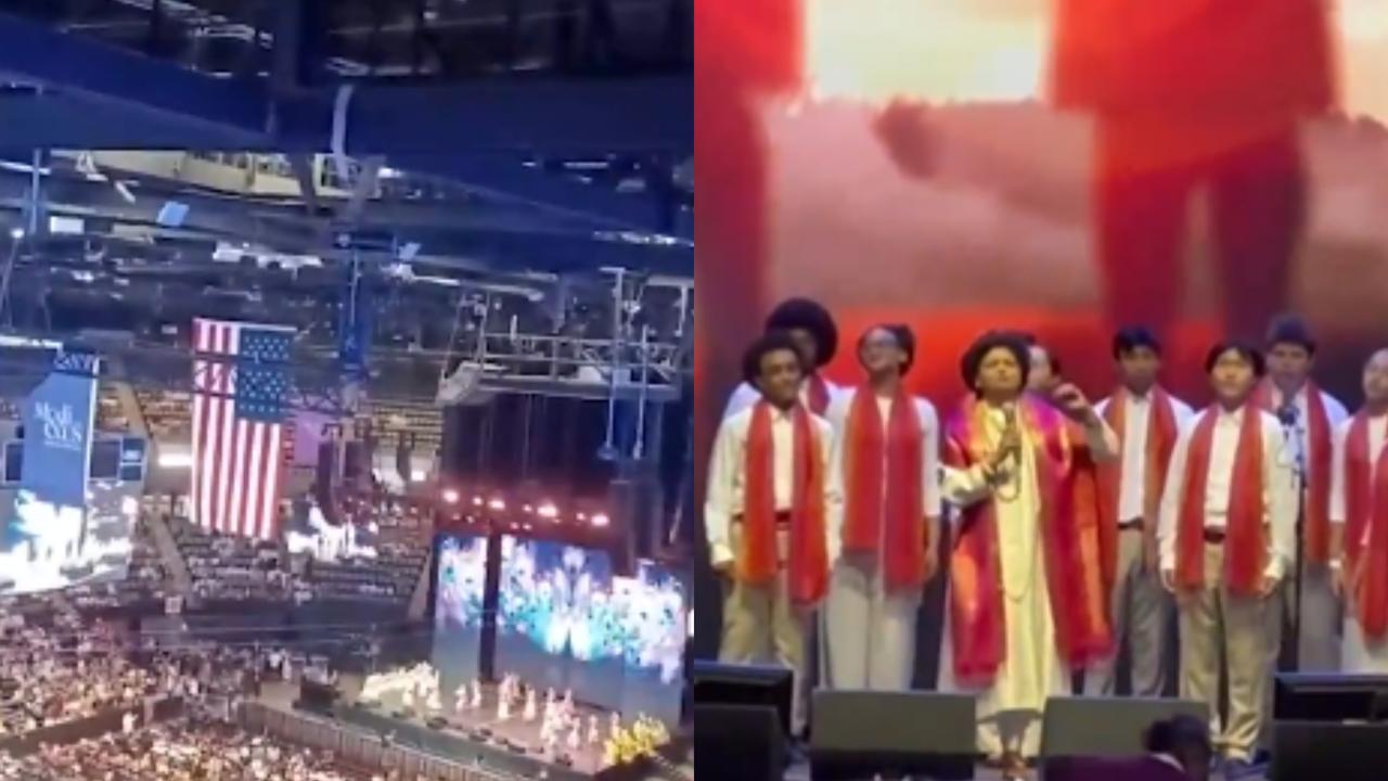 Spectacular Vande Mataram Performance At Modi&US Mega Diaspora Event in New York