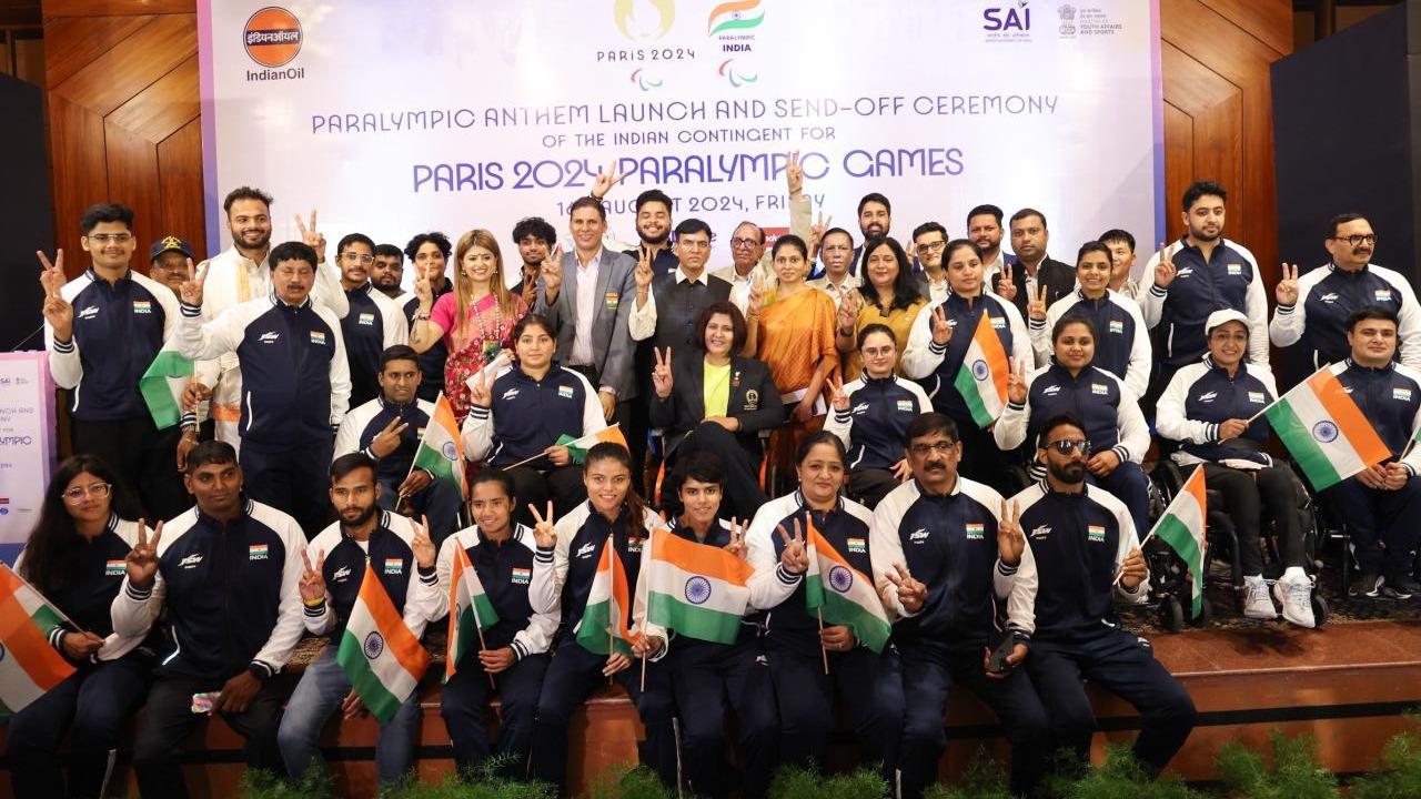 sports minister mansukh mandaviya bid farewell to indian paralympic team in special way