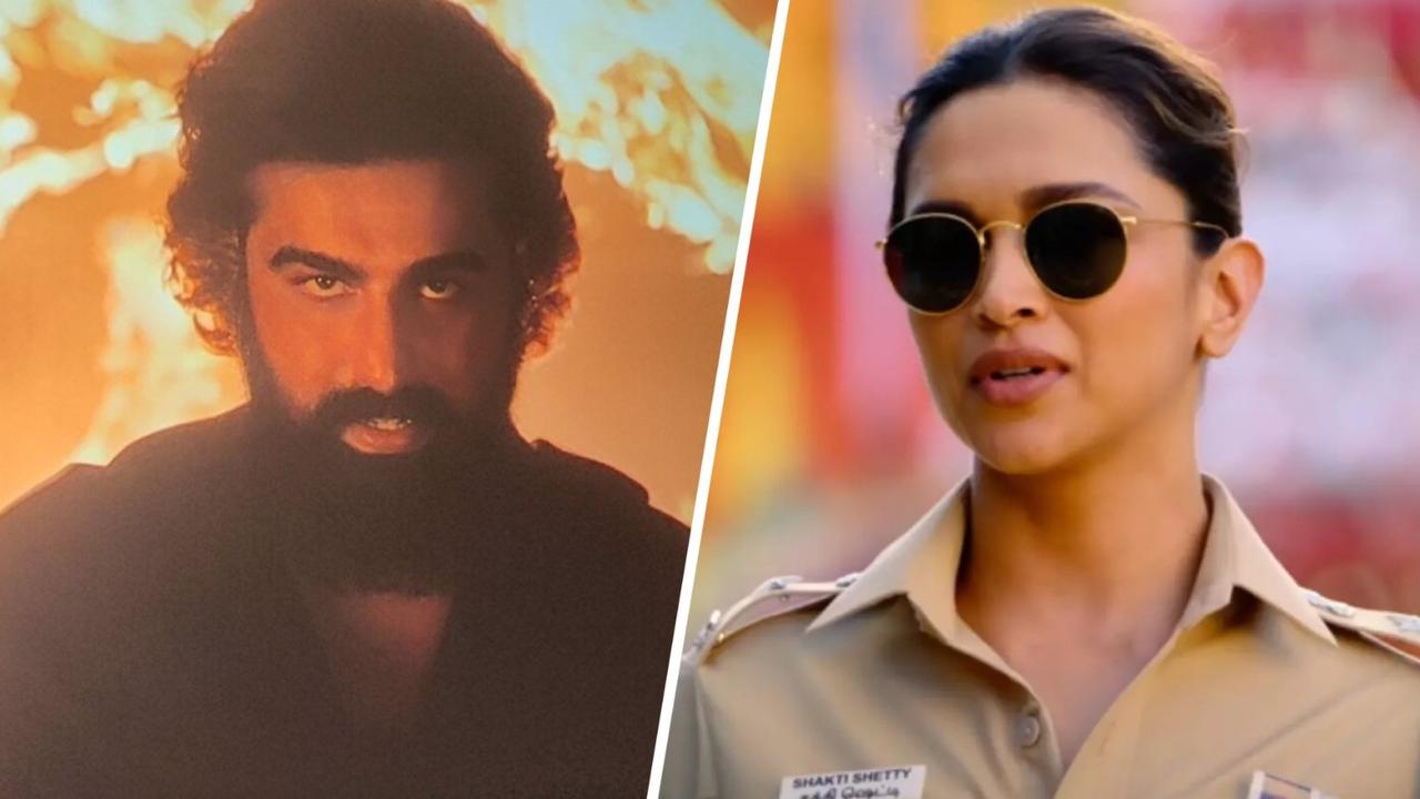 Stills of Arjun Kapoor and Deepika Padukone from Singham Again.