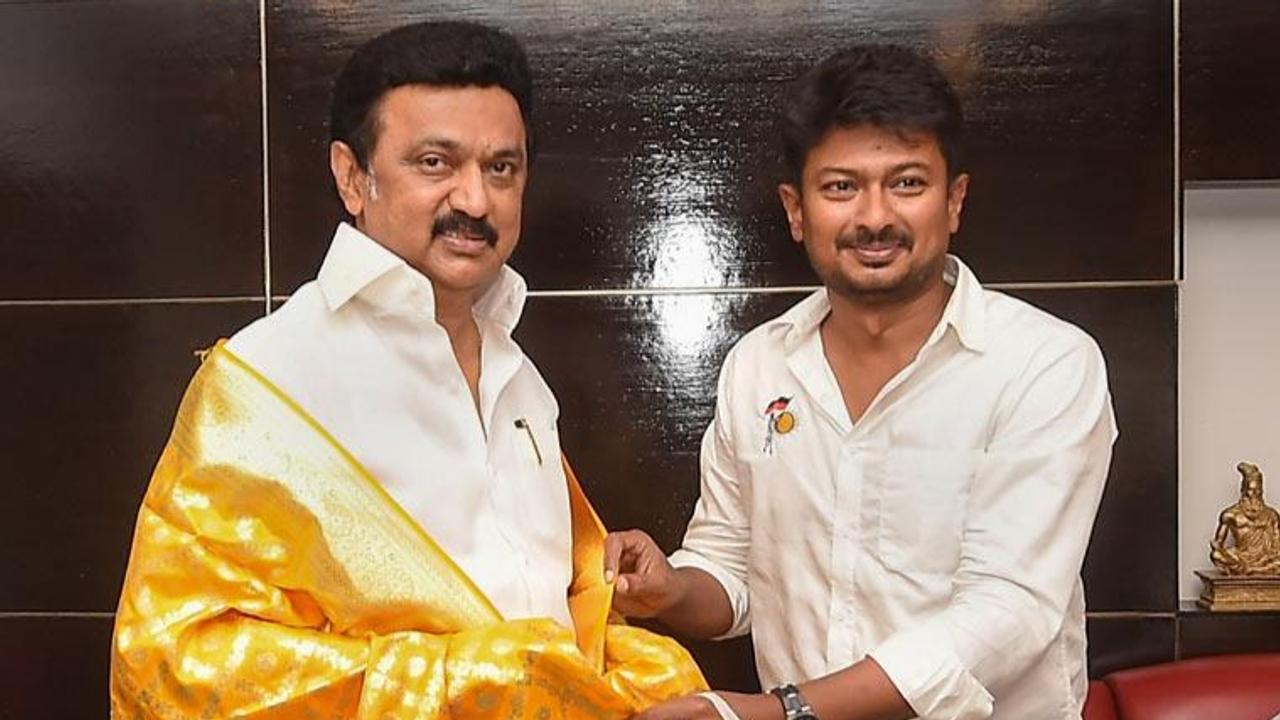 Tamil Nadu Chief Minister MK Stalin and his son Udhaynidhi Stalin