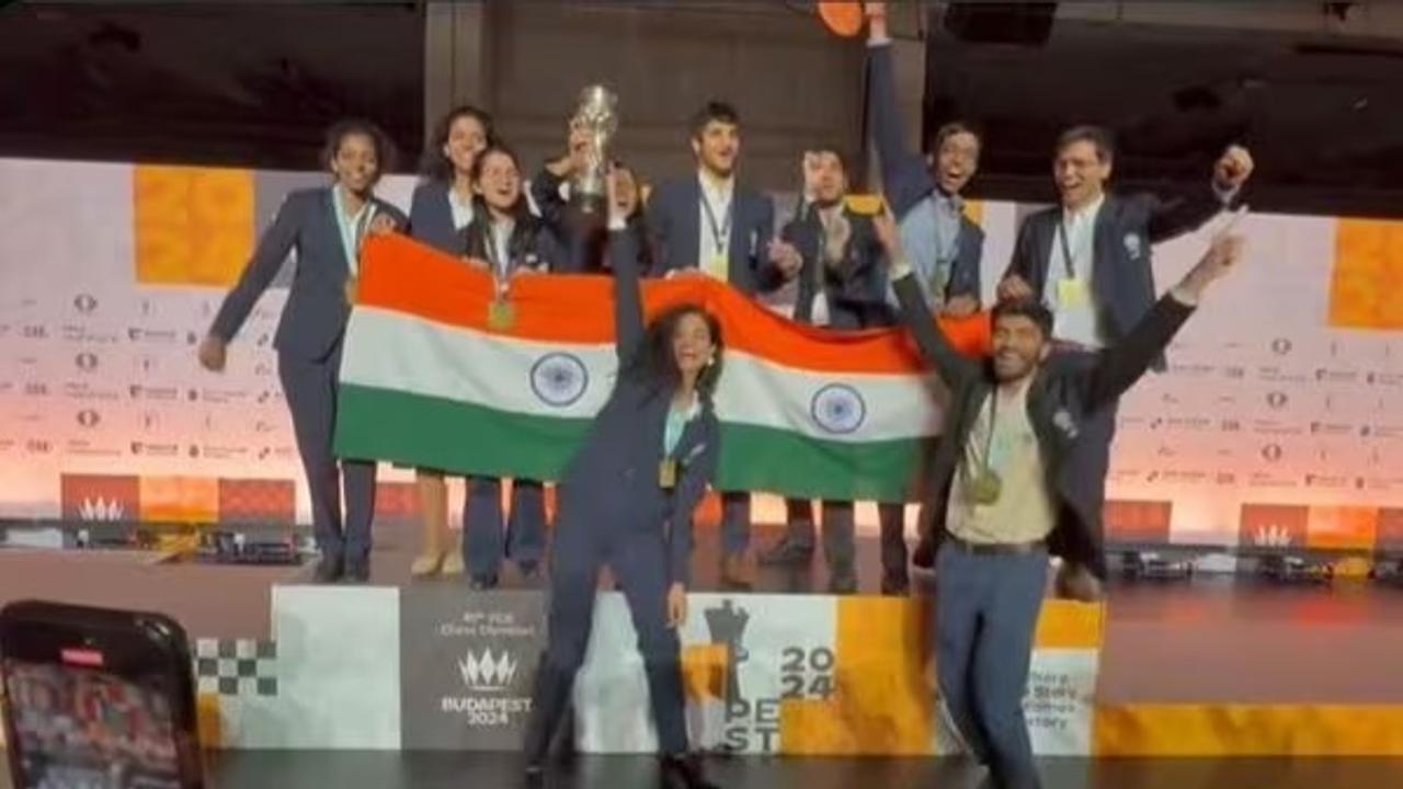 team india celebration chess olympiad