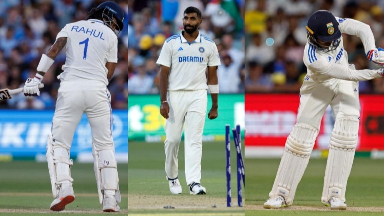 Team India during the Adelaide Test match