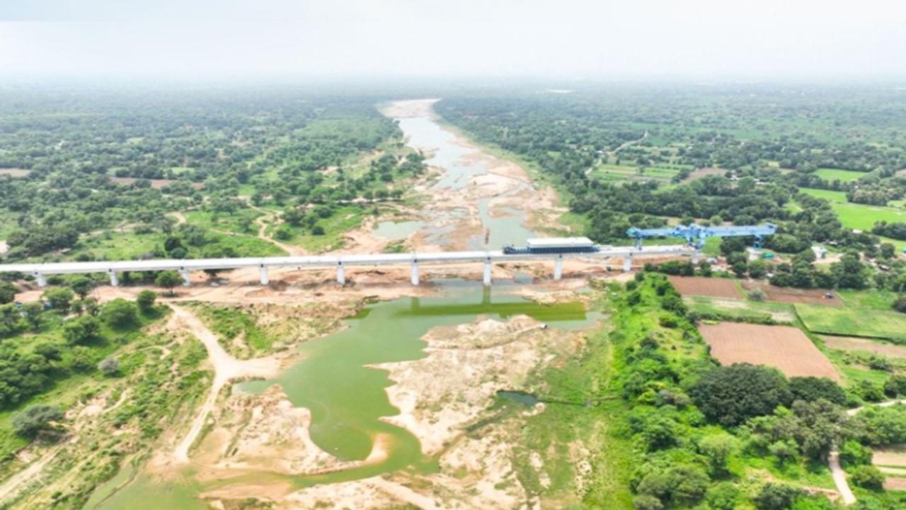 The Mumbai-Ahmedabad High-Speed Rail Corridor (MAHSR) project includes a total of 24 river bridges, with 20 located in Gujarat and 4 in Maharashtra. 