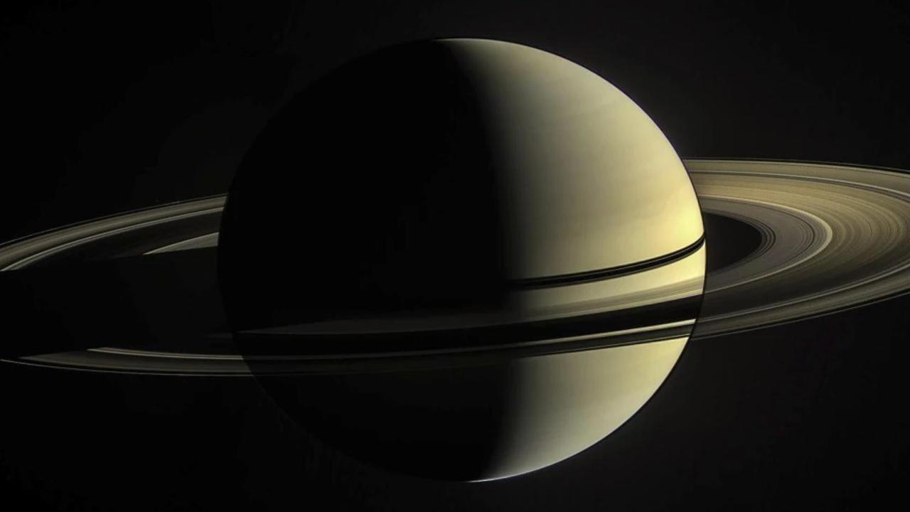 This Jan. 2, 2010 image made available by NASA shows the planet Saturn, as seen from the Cassini spacecraf