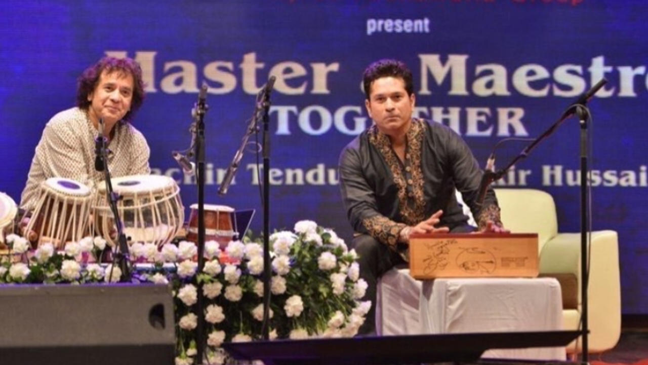 Ustad Zakir Hussain and Sachin Tendulkar