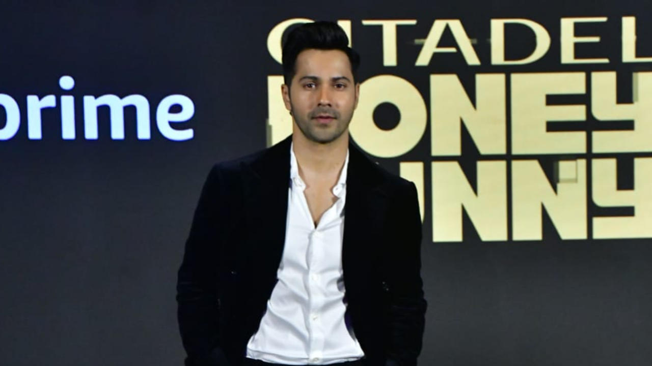 Varun Dhawan at Citadel Honey Bunny trailer launch event.