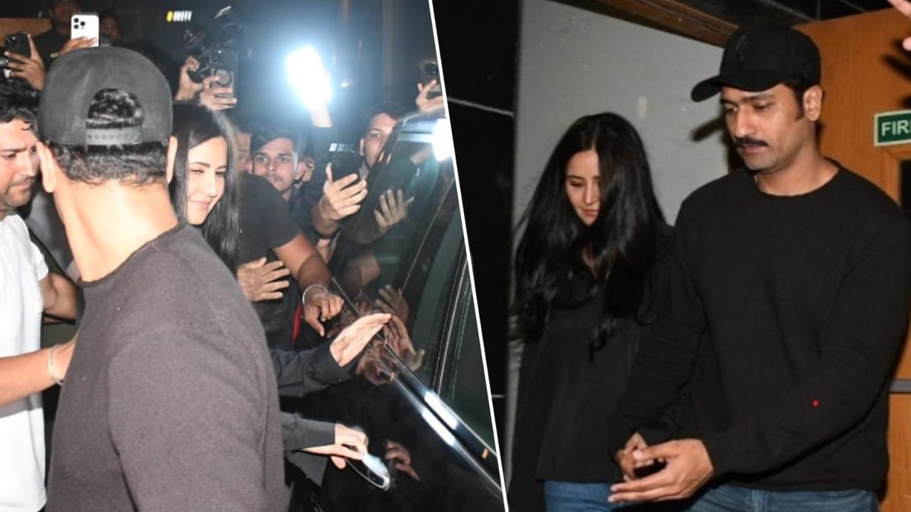 Vicky Kaushal protects Katrina Kaif from paps on date night