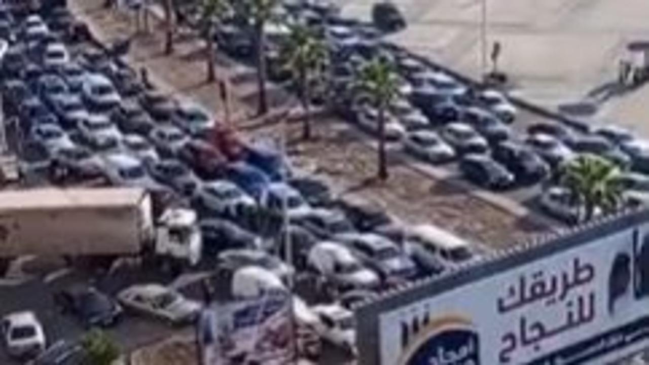 Video: Massive Traffic Jams as Thousands Flee Southern Lebanon After Deadly Israeli Strikes