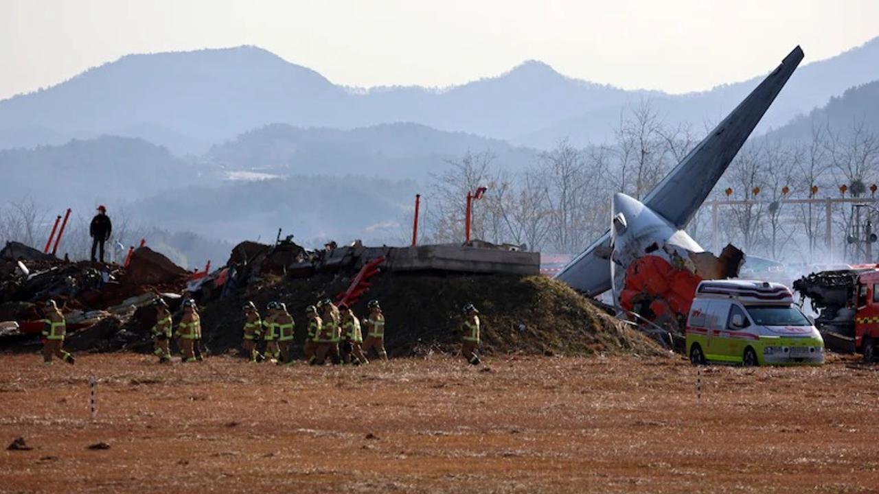 Videos from the scene show the plane dragging on its belly before slamming into a wall and bursting into flames. 