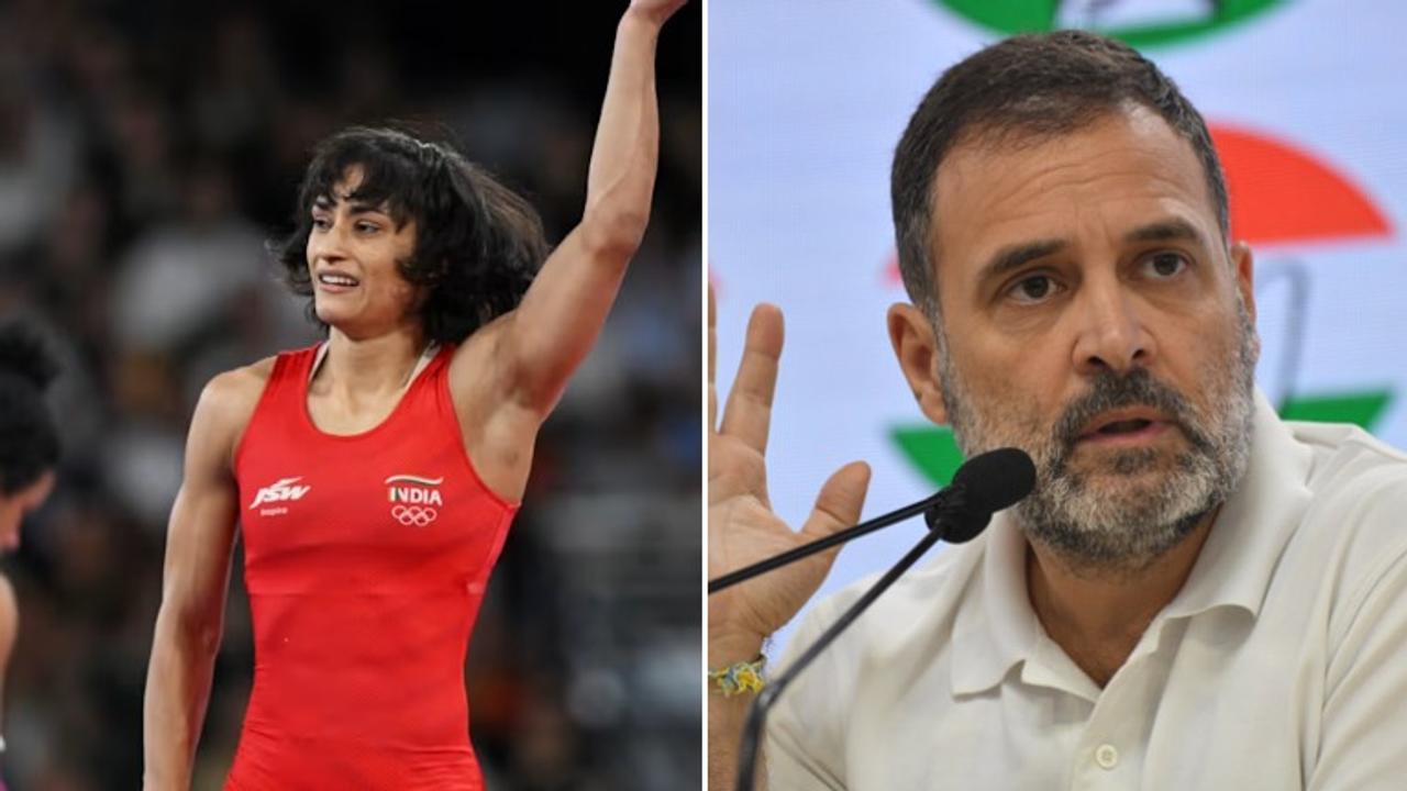 Vinesh Phogat and Rahul Gandhi