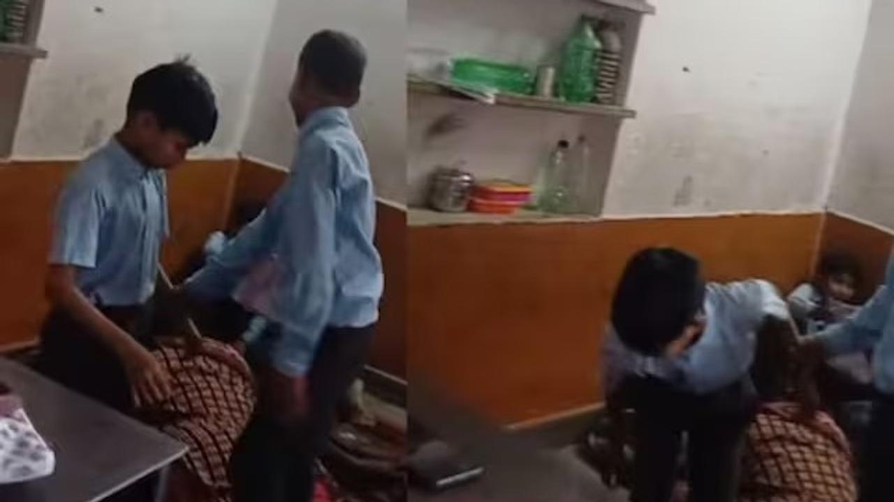 Viral video Teacher Receives Leg Masage