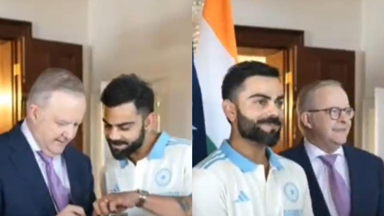 Virat Kohli and Anthony Albanese