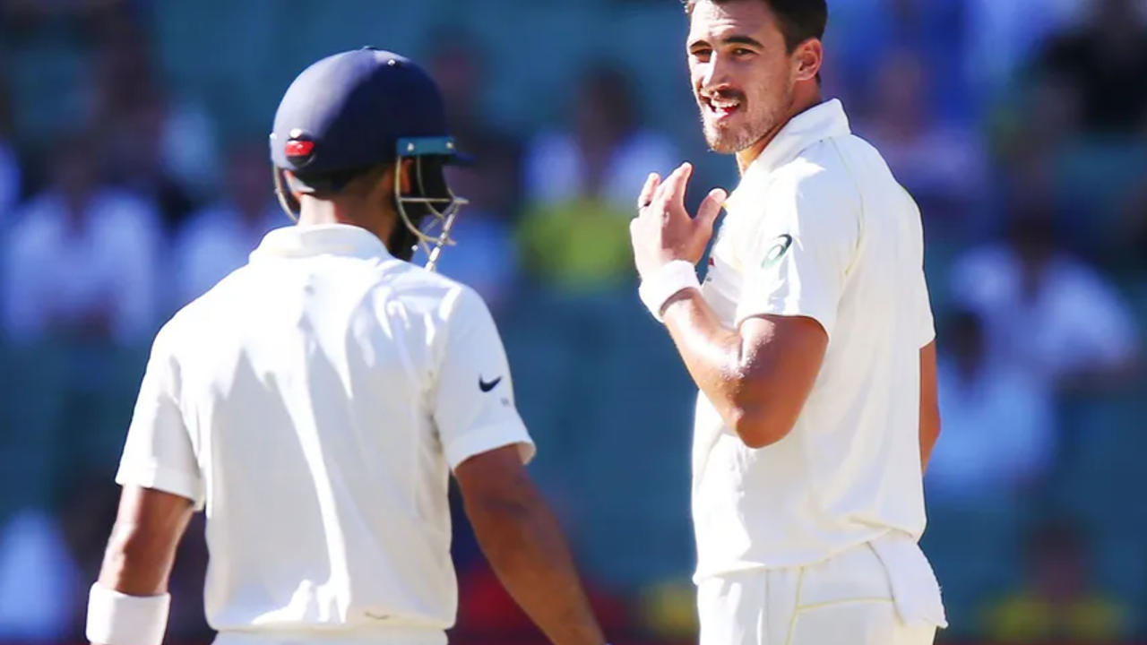 Virat Kohli and Mitchell Starc