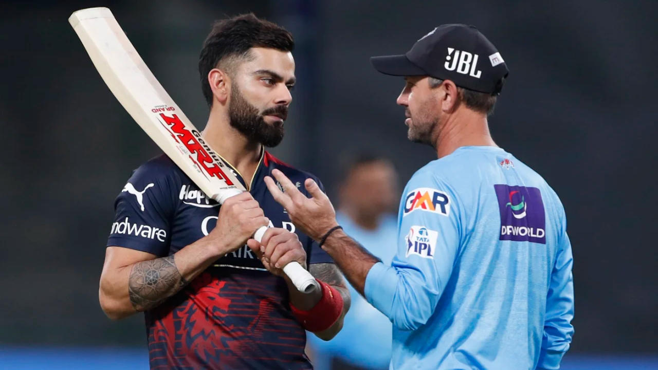 Virat Kohli and Ricky Ponting during IPL 2023