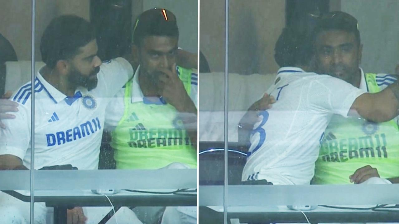 virat kohli hugs ravichandran ashwin emotional dressing room video