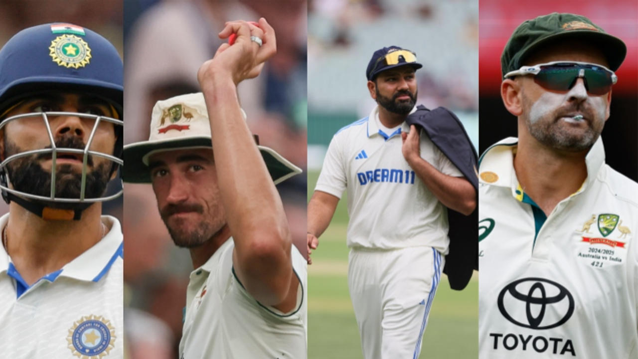 Virat Kohli, Mitchell Starc, Rohit Sharma and Nathan Lyon