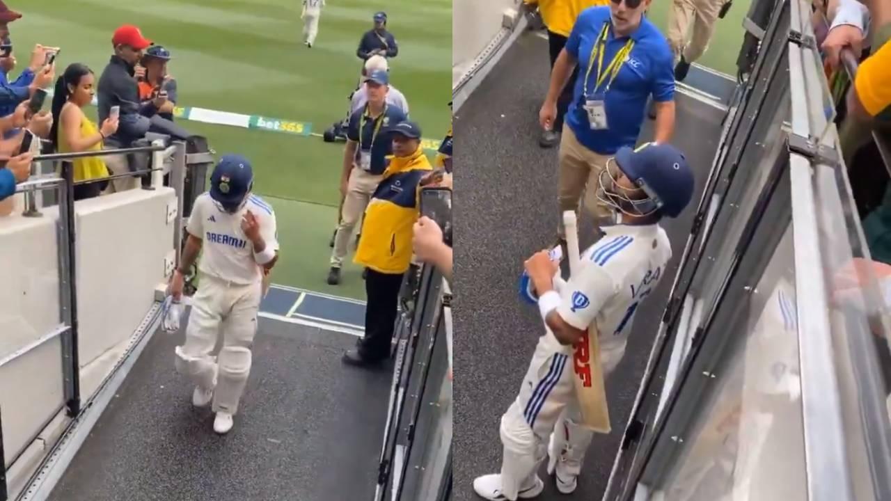 virat kohli was booed by a australian group fans as he walking back to the dressing room