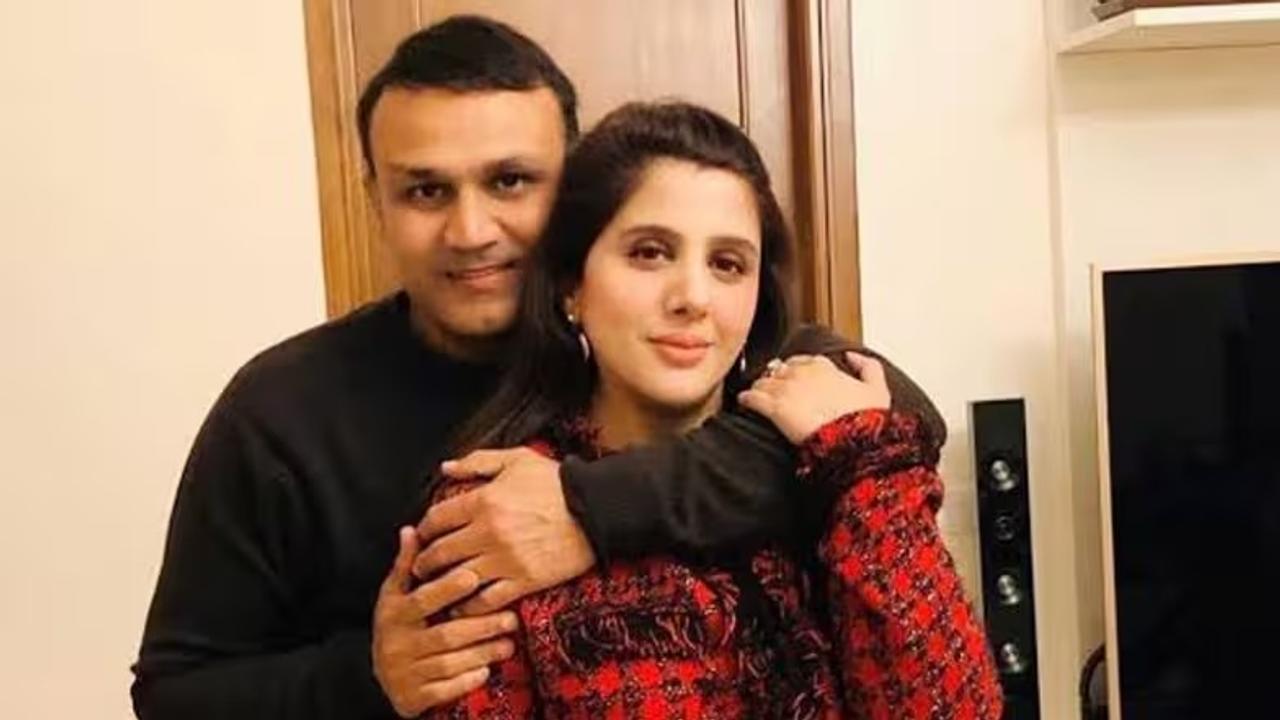 Virender Sehwag and Aarti Ahlawat