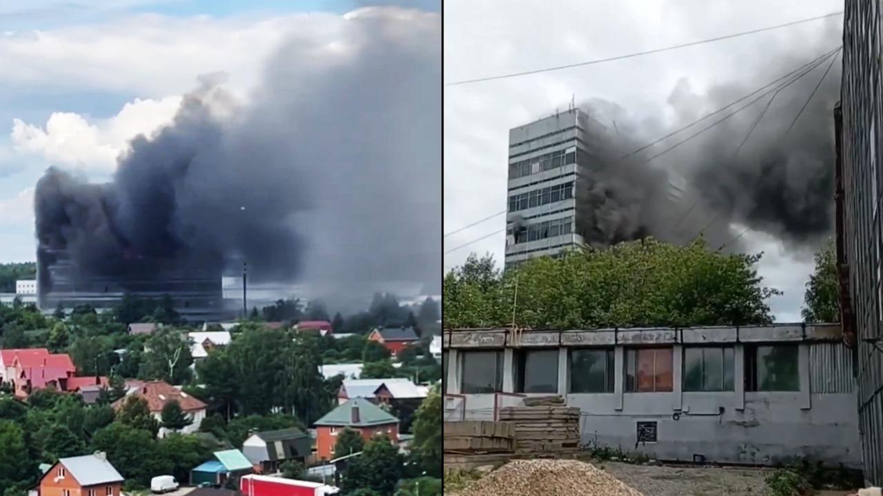 Fire in Moscow building