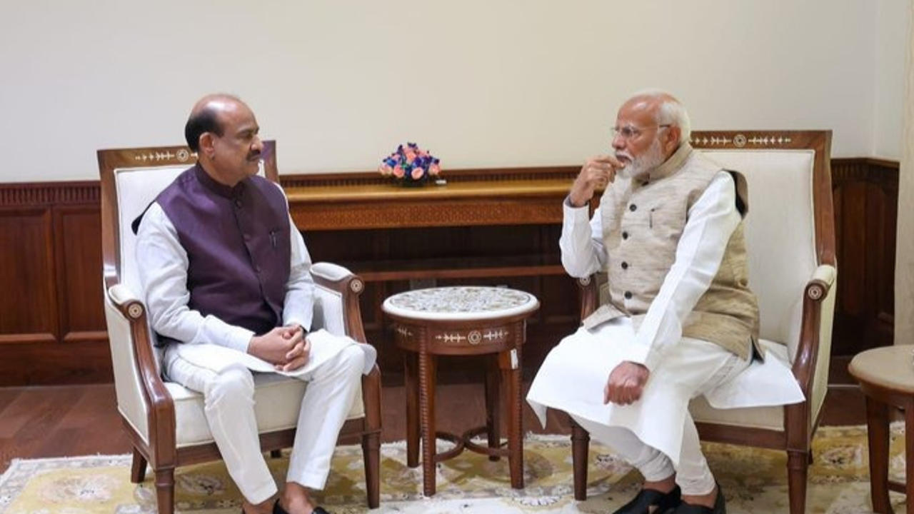  NDA's Lok Sabha Speaker Nominee Om Birla Meets PM Modi Ahead of Elections 