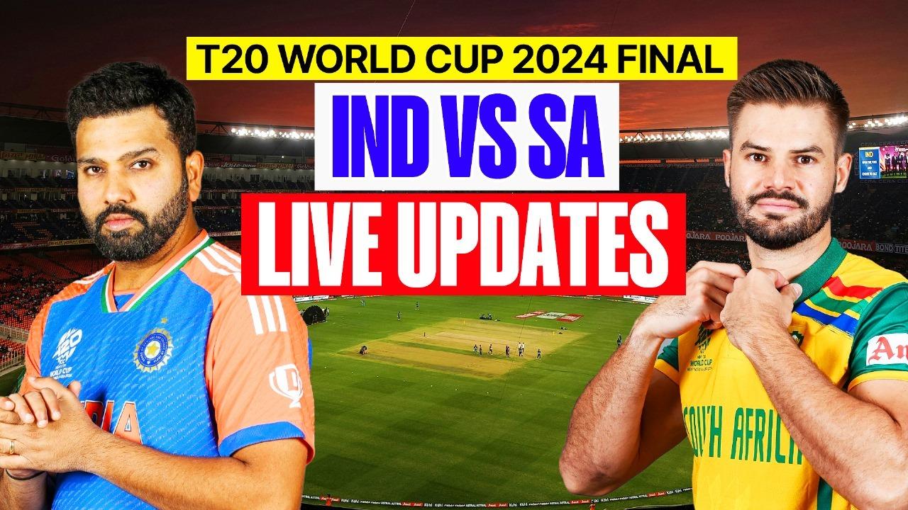 IND vs SA live cricket score and updates of T20 World Cup 2024 final