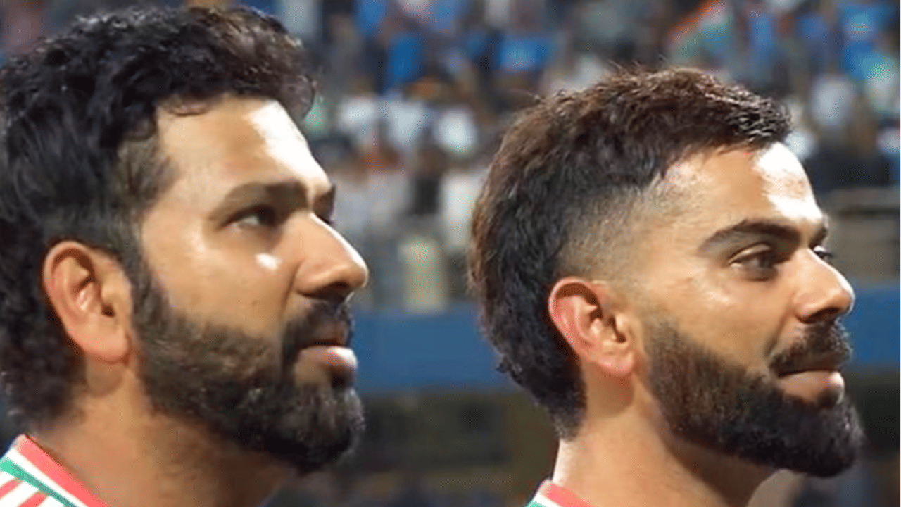 Rohit Sharma and Virat Kohli Singing National Anthem in Wankhede Stadium 