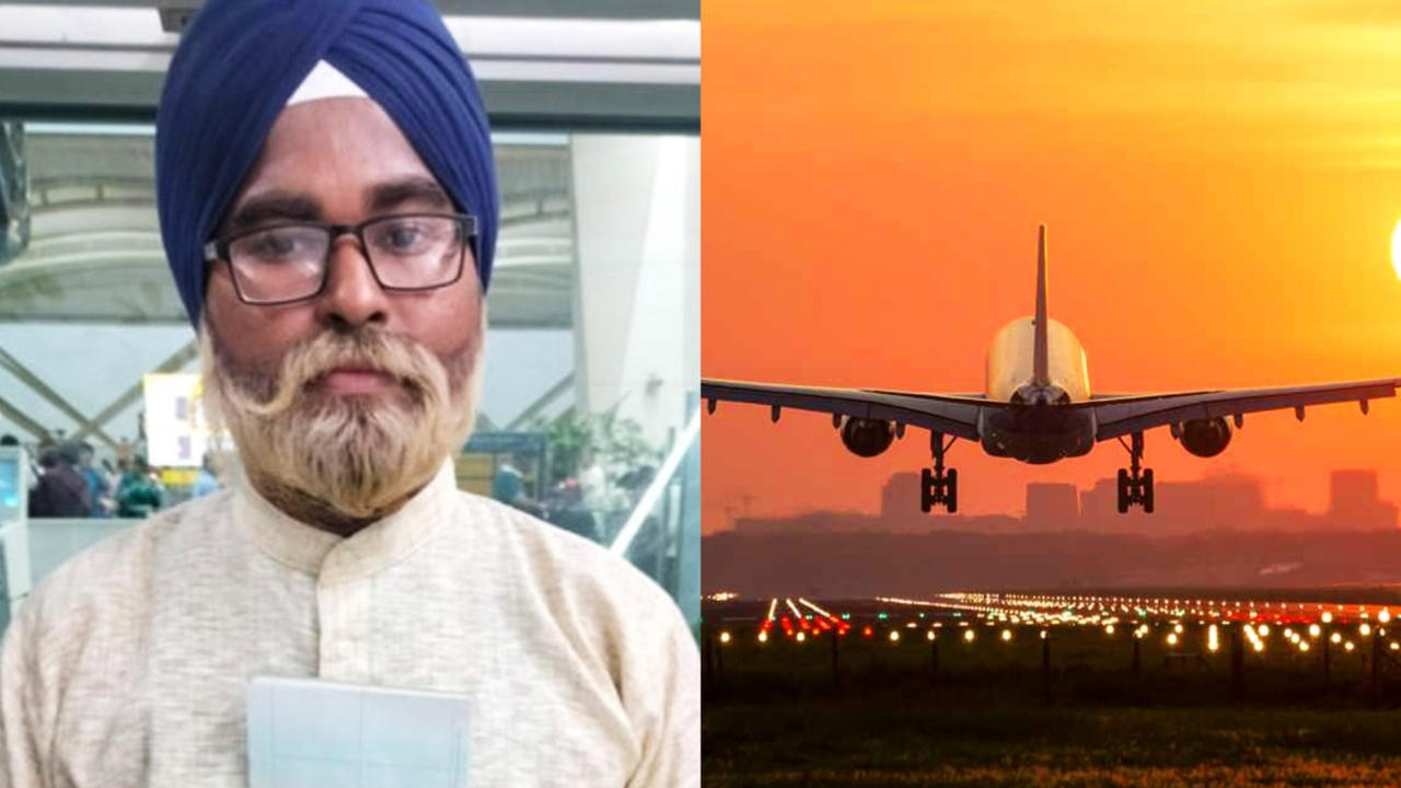 Man disguise as elderly passenger at delhi airport