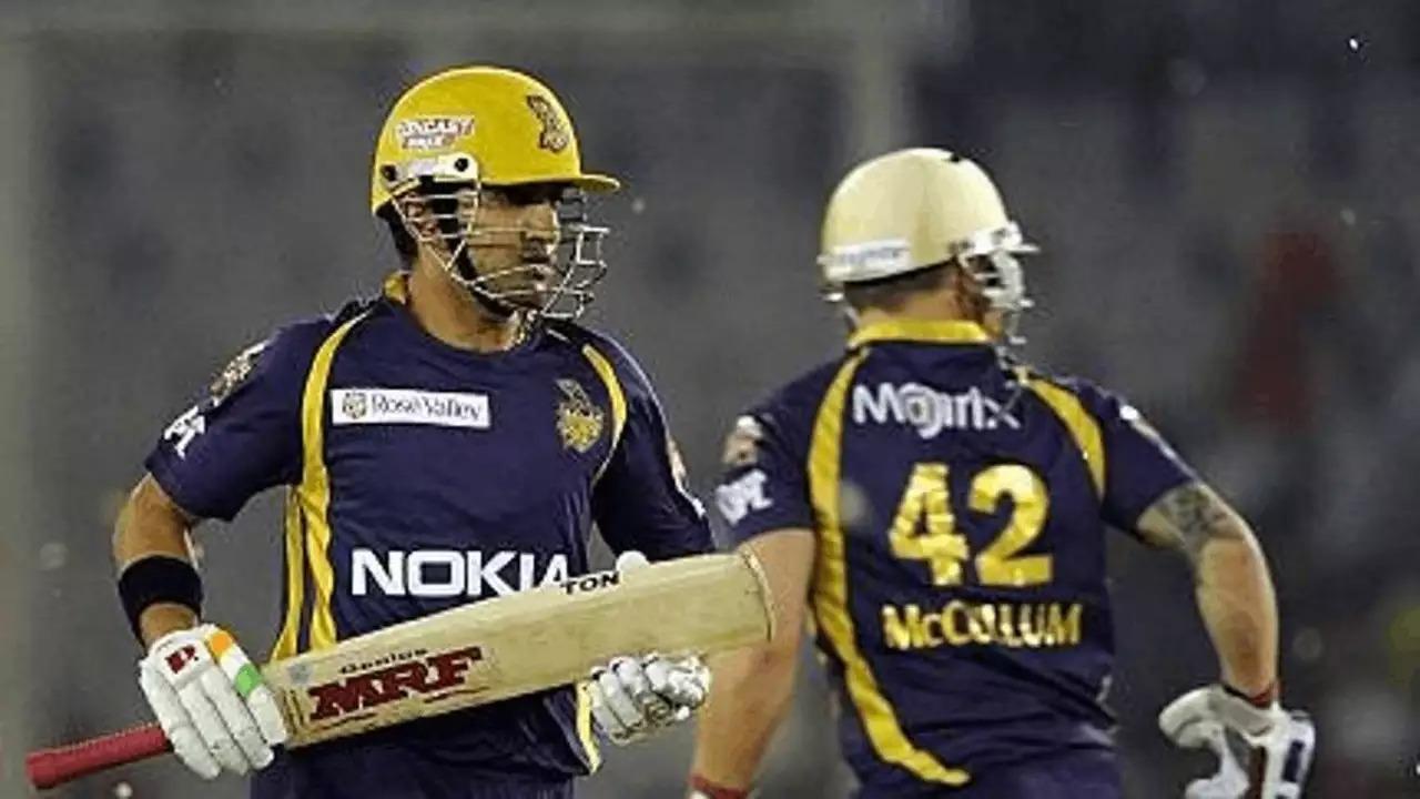 Brendon McCullum and gautam gambhir in ipl 2012