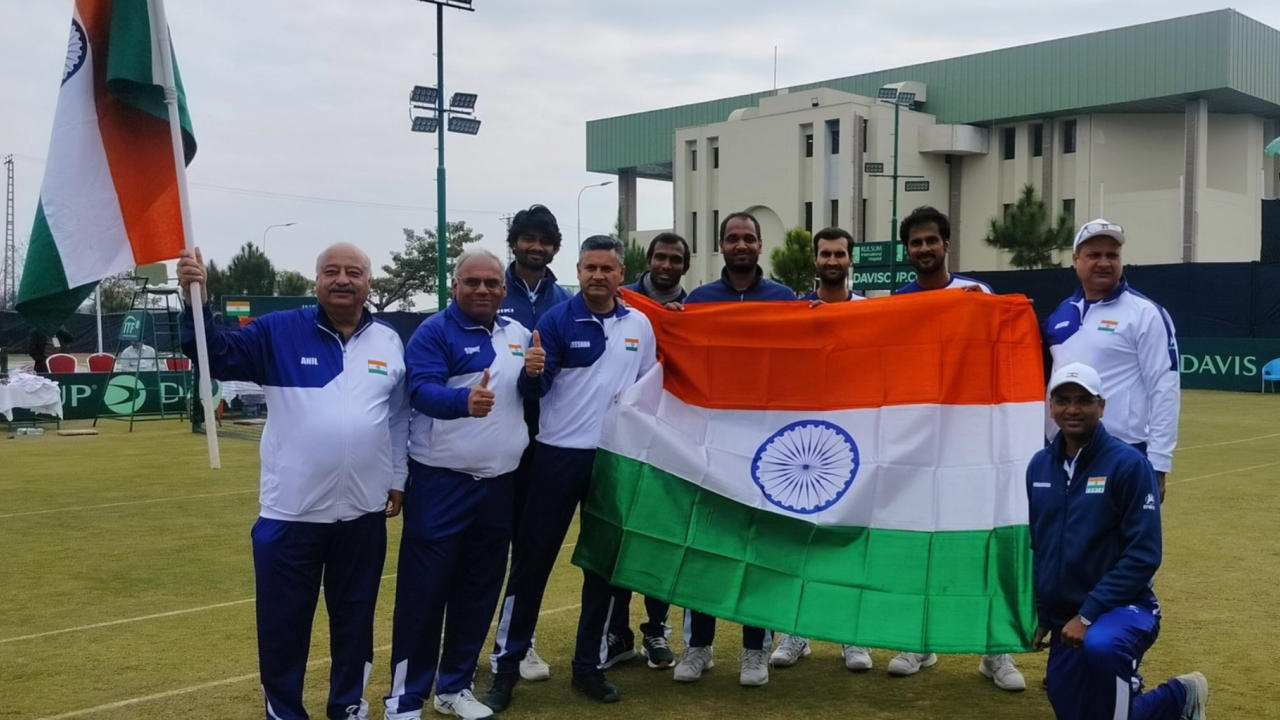 India Davis Cup Beat Pakistan