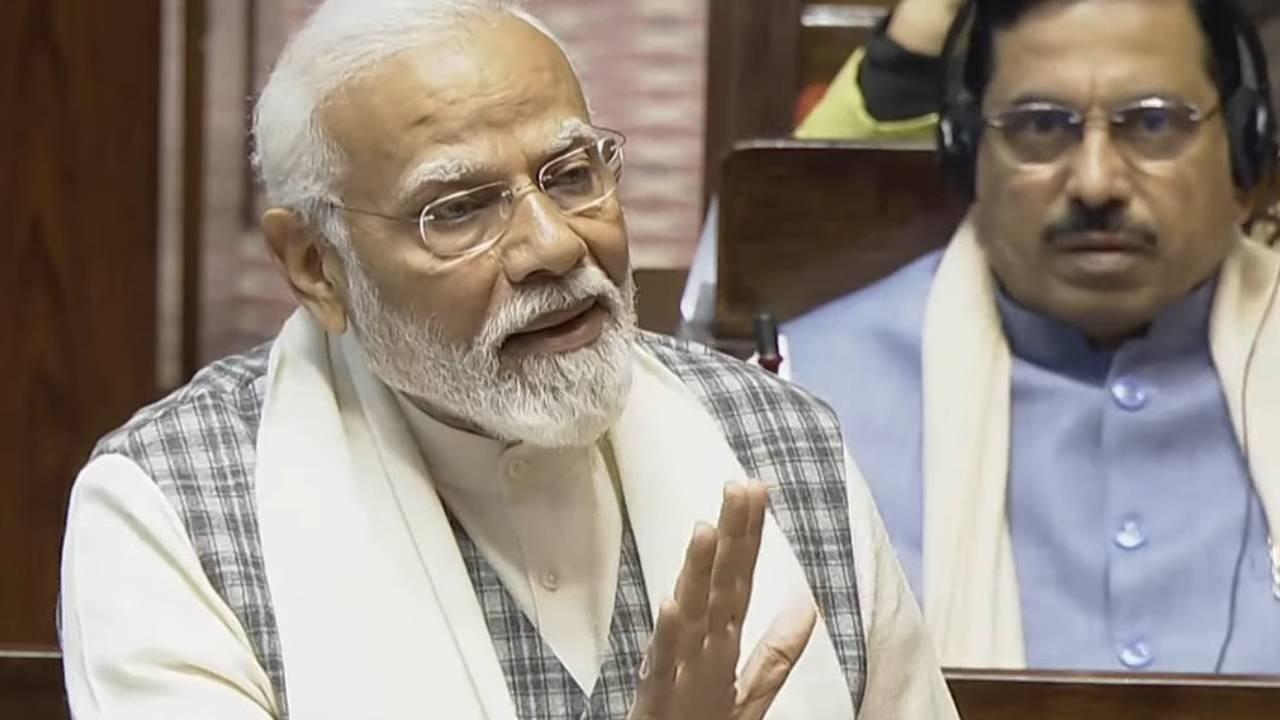 PM Narendra Modi in Rajya Sabha