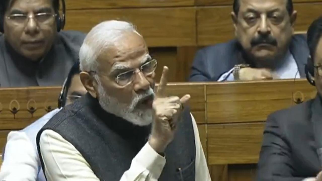 PM Modi in Lok Sabha