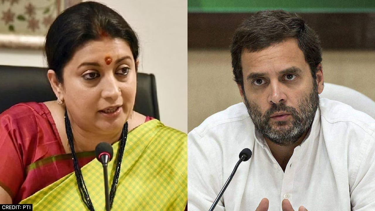 Union Minister Smriti Irani and Rahul Gandhi