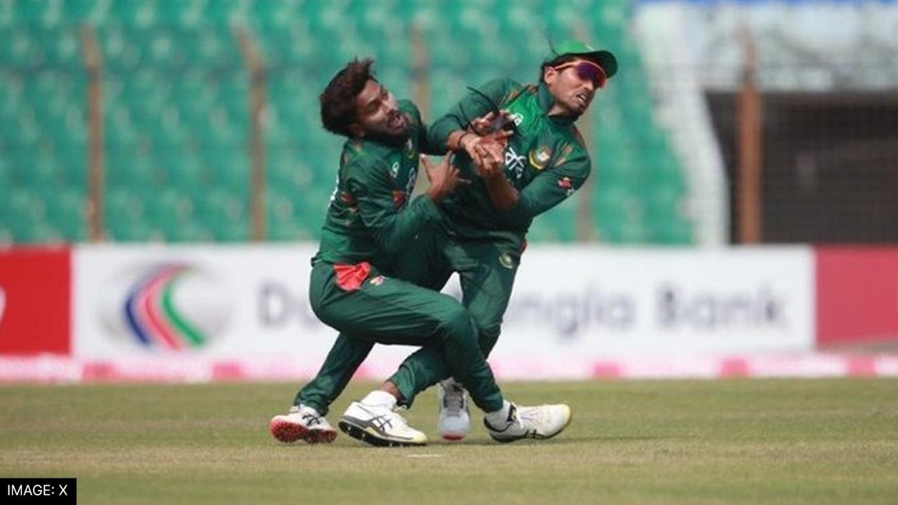 Field Collision between bangladesh cricketers