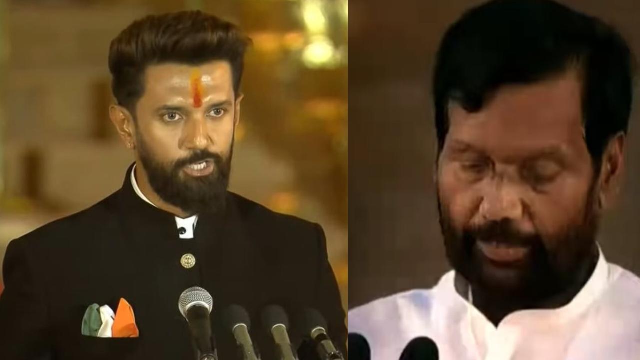 Chirag Paswan with Father Ramvilash Paswan